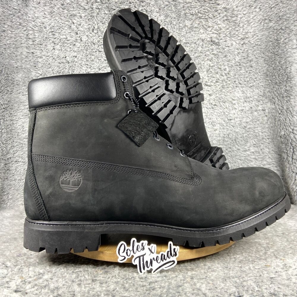 Size 18 Timberland Premium 6-Inch Waterproof Boot Men Black